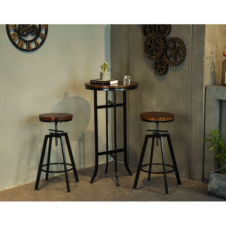 Williston Leeming Bar Height 21.6'' Pedestal Dining Table